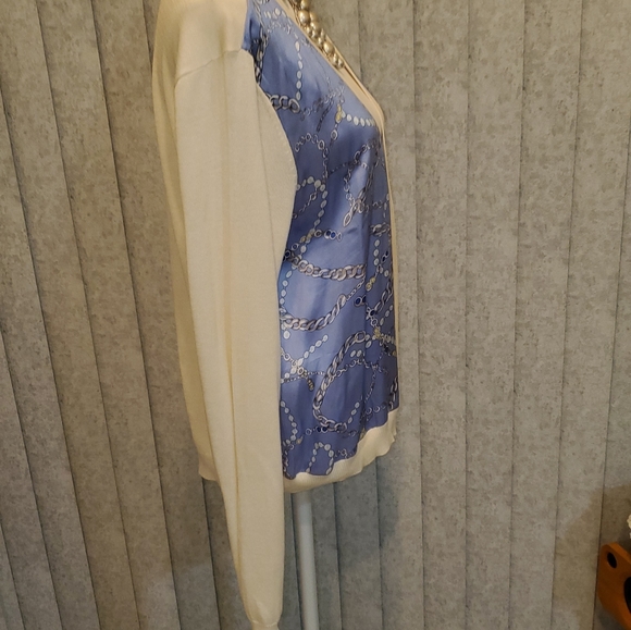 NWT Silk Panel Front Cardigan - Picture 7 of 7